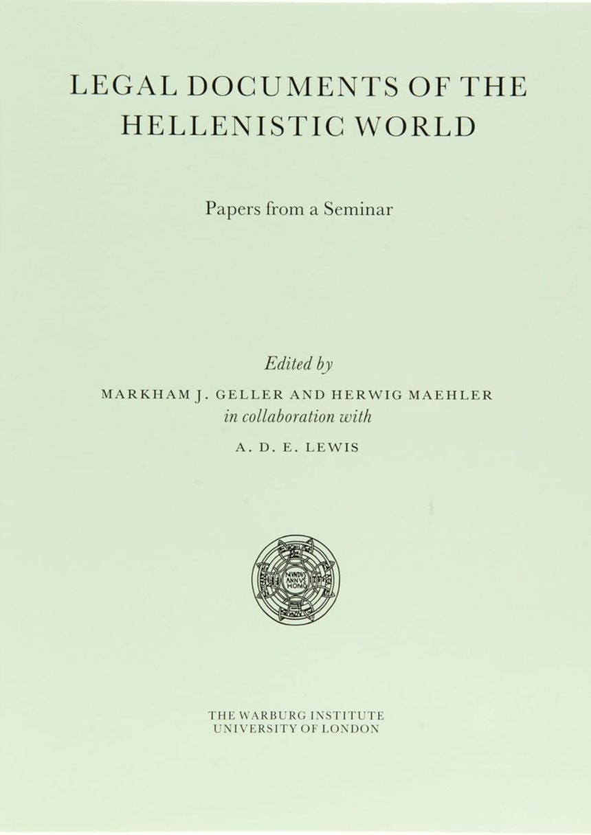 Legal Documents of the Hellenistic World