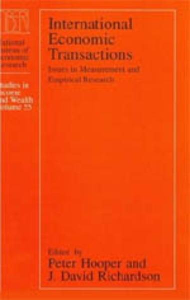 International Economic Transactions: Issues in Measurement and Empirical Research